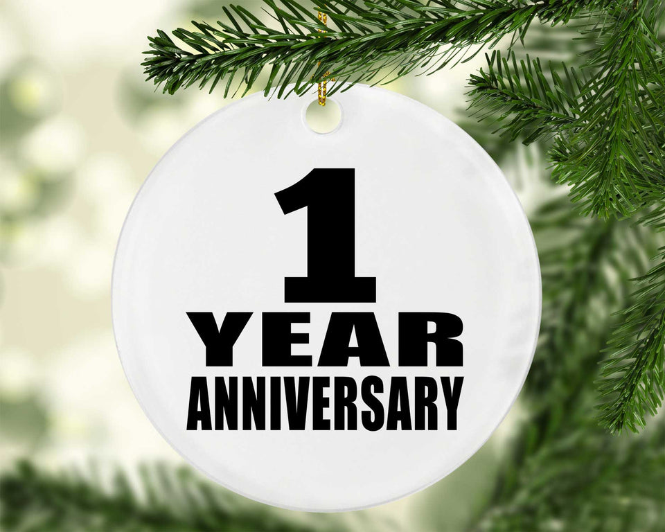 1st Anniversary 1 Year - Circle Ornament