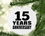 15th Anniversary 15 Years - Circle Ornament