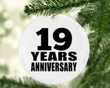 19th Anniversary 19 Years - Circle Ornament