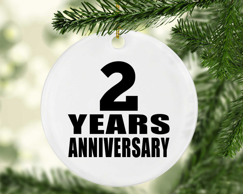2nd Anniversary 2 Years - Circle Ornament