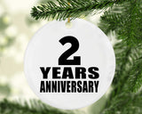 2nd Anniversary 2 Years - Circle Ornament