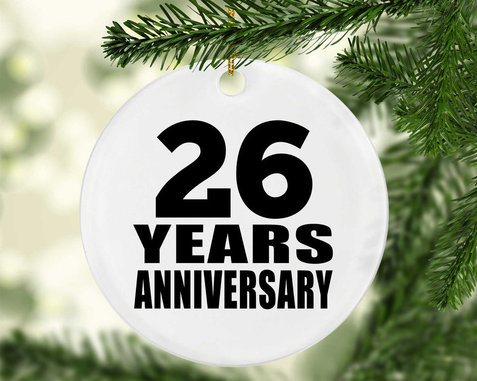 26th Anniversary 26 Years - Circle Ornament