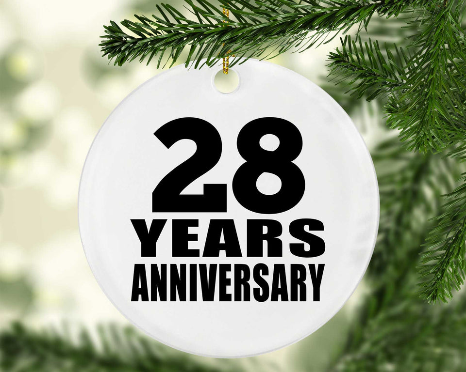 28th Anniversary 28 Years - Circle Ornament