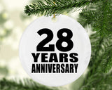 28th Anniversary 28 Years - Circle Ornament