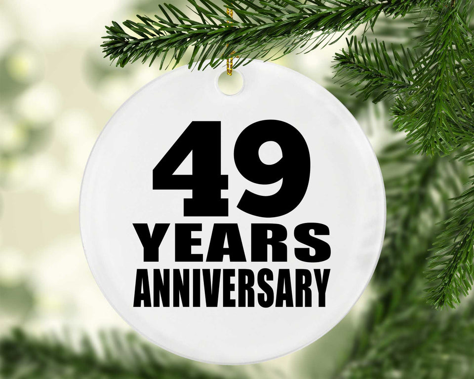 49th Anniversary 49 Years - Circle Ornament