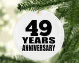 49th Anniversary 49 Years - Circle Ornament