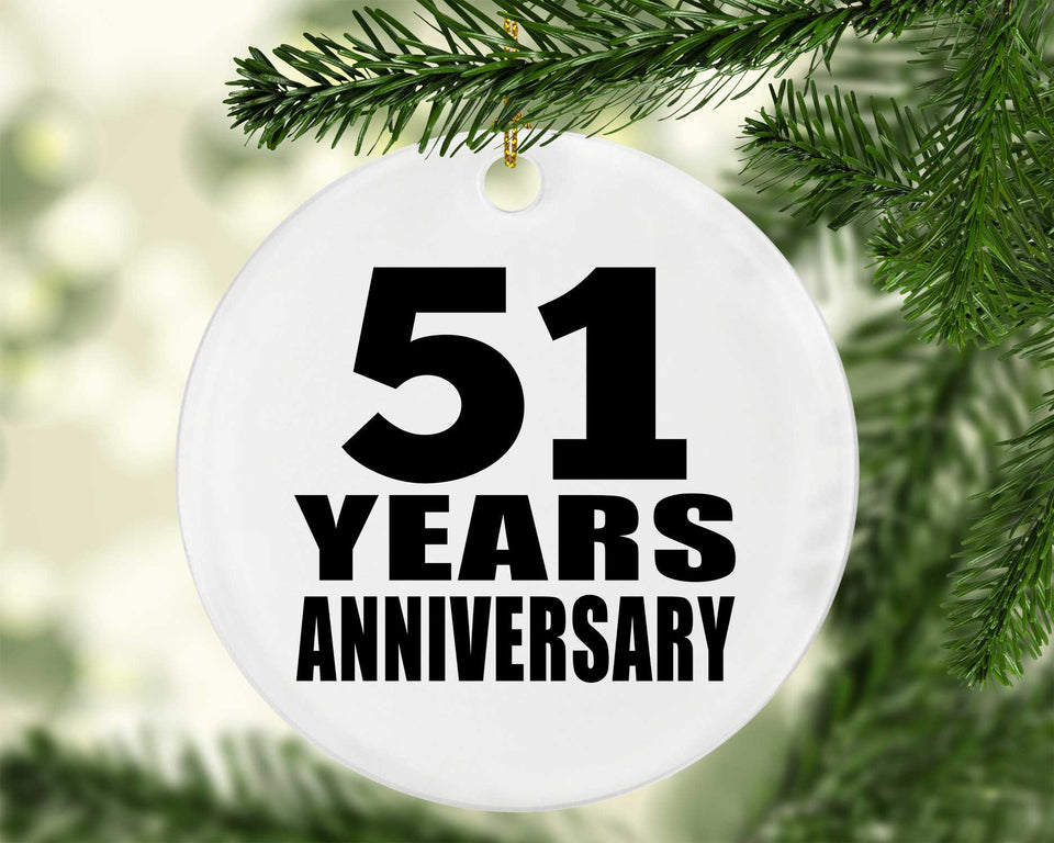 51st Anniversary 51 Years - Circle Ornament