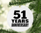 51st Anniversary 51 Years - Circle Ornament