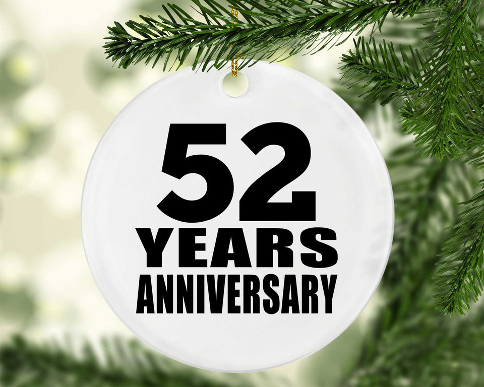 52nd Anniversary 52 Years - Circle Ornament