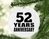 52nd Anniversary 52 Years - Circle Ornament