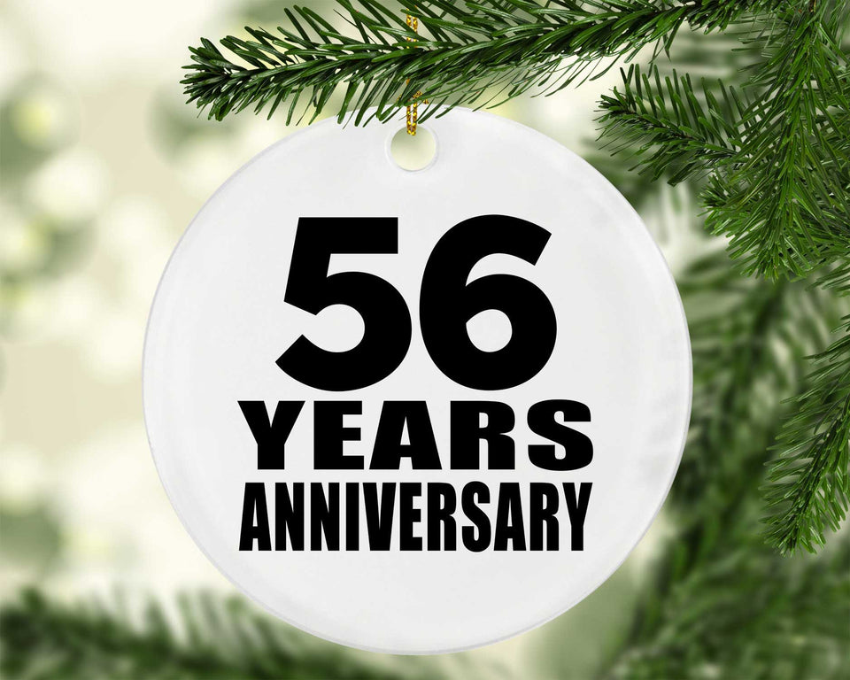 56th Anniversary 56 Years - Circle Ornament