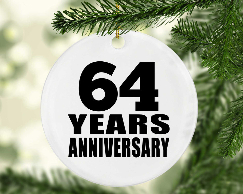 64th Anniversary 64 Years - Circle Ornament