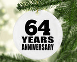 64th Anniversary 64 Years - Circle Ornament
