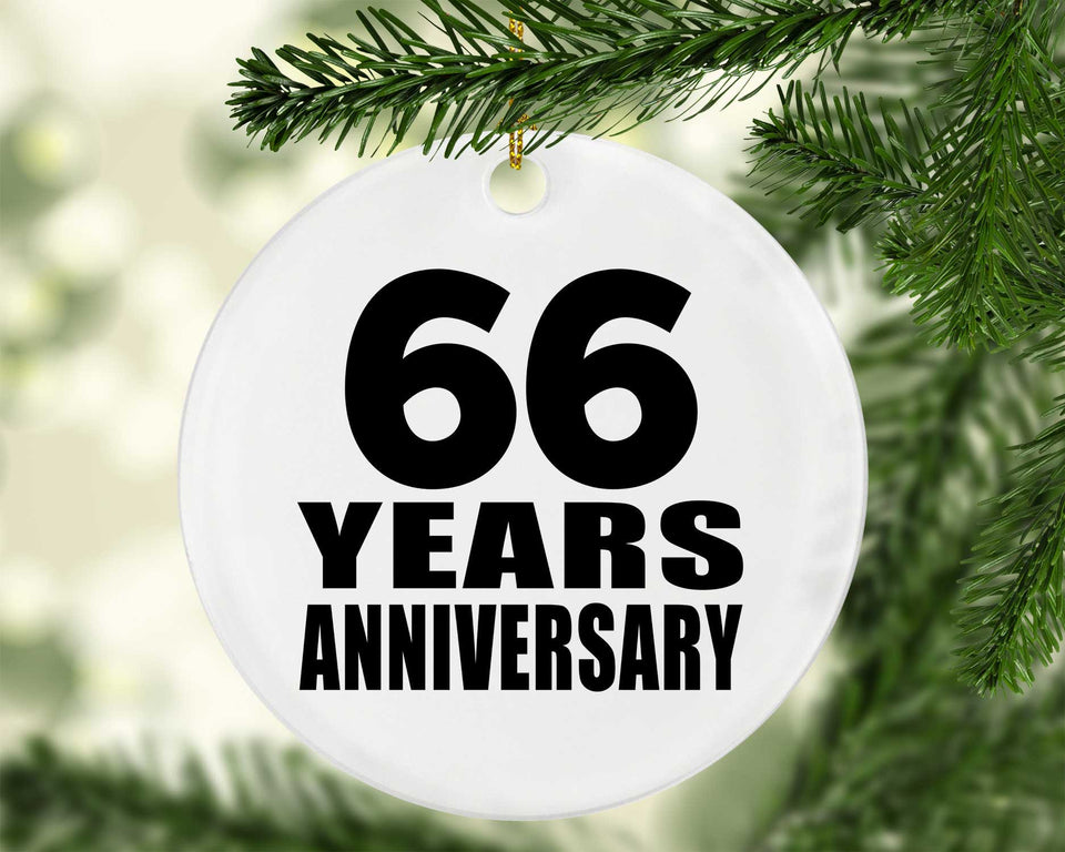 66th Anniversary 66 Years - Circle Ornament