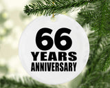 66th Anniversary 66 Years - Circle Ornament