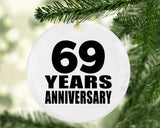 69th Anniversary 69 Years - Circle Ornament