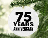 75th Anniversary 75 Years - Circle Ornament