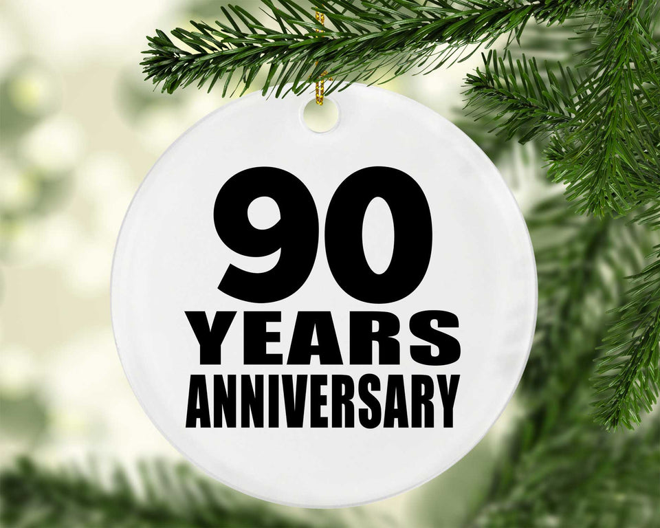 90th Anniversary 90 Years - Circle Ornament