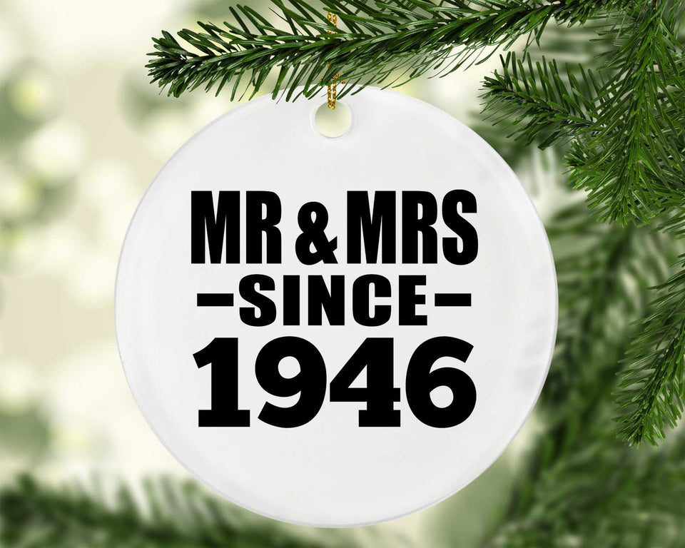 78th Anniversary Mr & Mrs Since 1946 - Circle Ornament