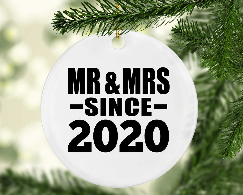 4th Anniversary Mr & Mrs Since 2020 - Circle Ornament
