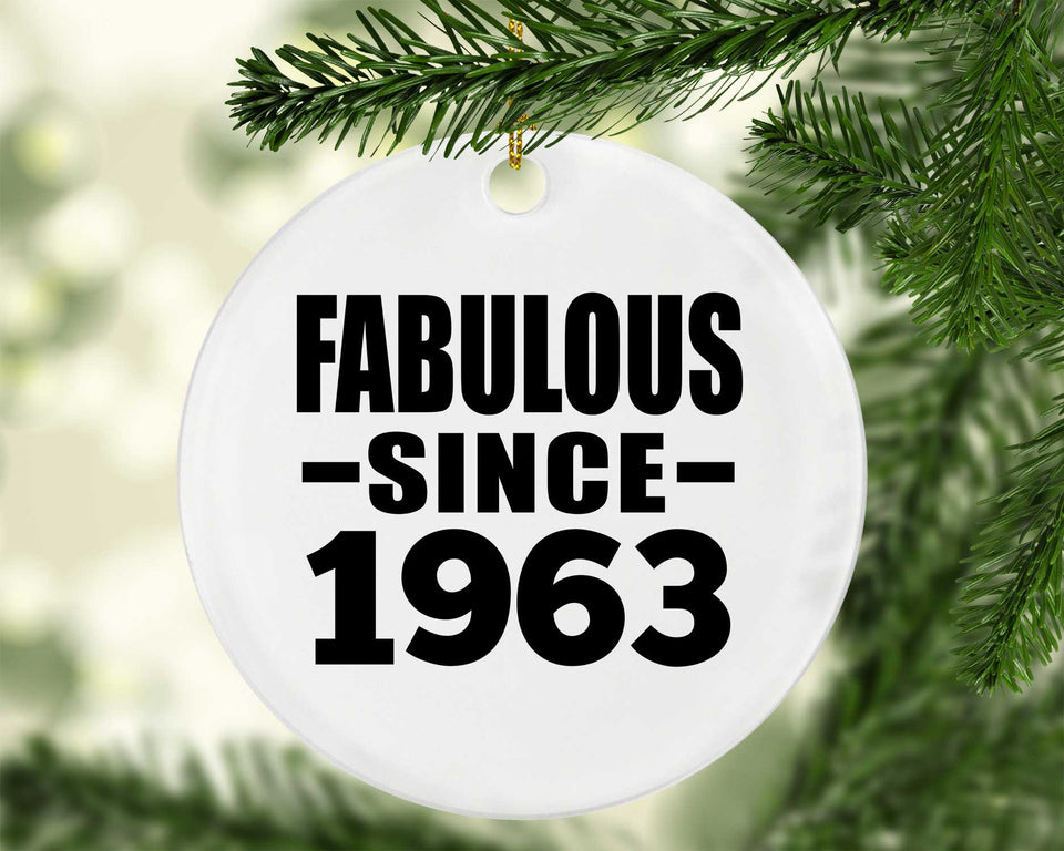 61st Birthday Fabulous Since 1963 - Circle Ornament