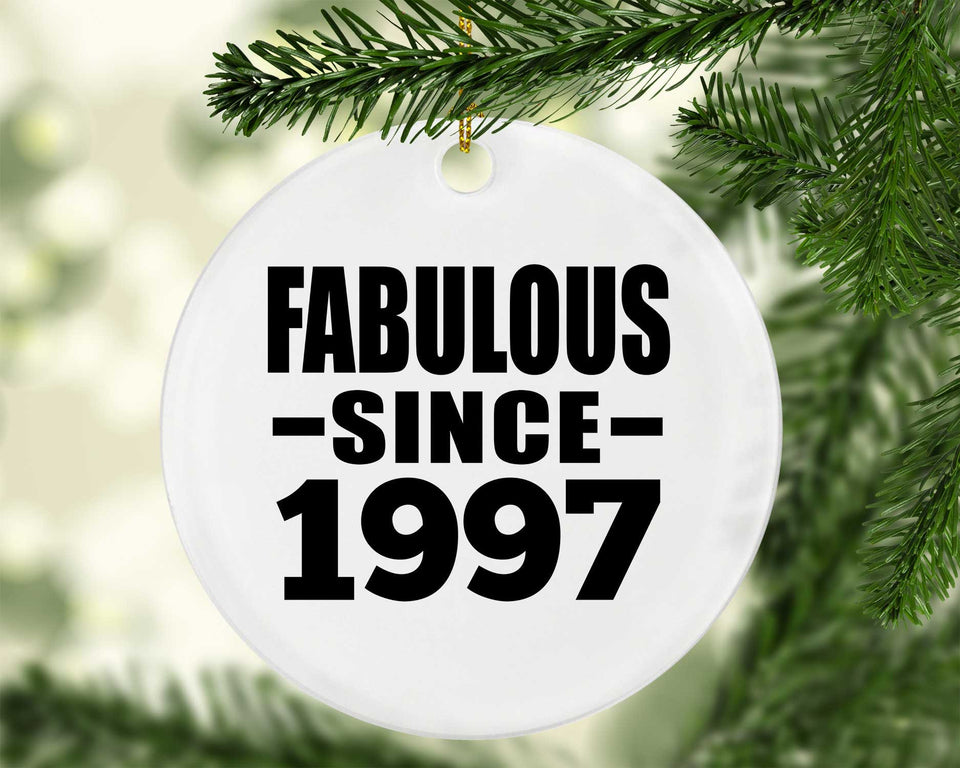 27th Birthday Fabulous Since 1997 - Circle Ornament