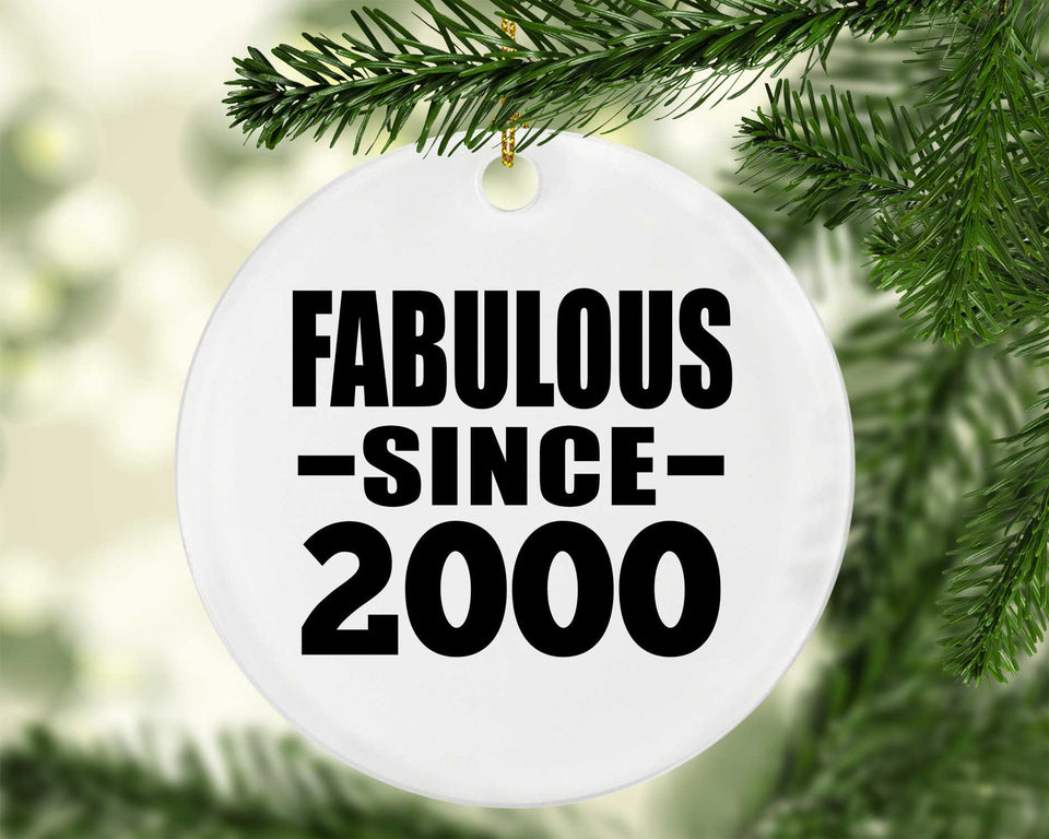 24th Birthday Fabulous Since 2000 - Circle Ornament