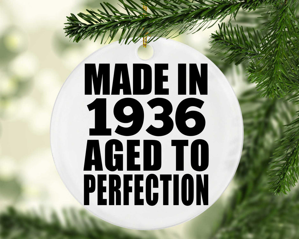 88th Birthday Made In 1936 Aged to Perfection - Circle Ornament
