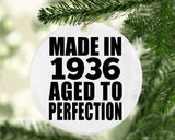 88th Birthday Made In 1936 Aged to Perfection - Circle Ornament