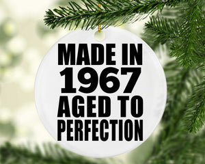 57th Birthday Made In 1967 Aged to Perfection - Circle Ornament