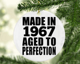57th Birthday Made In 1967 Aged to Perfection - Circle Ornament