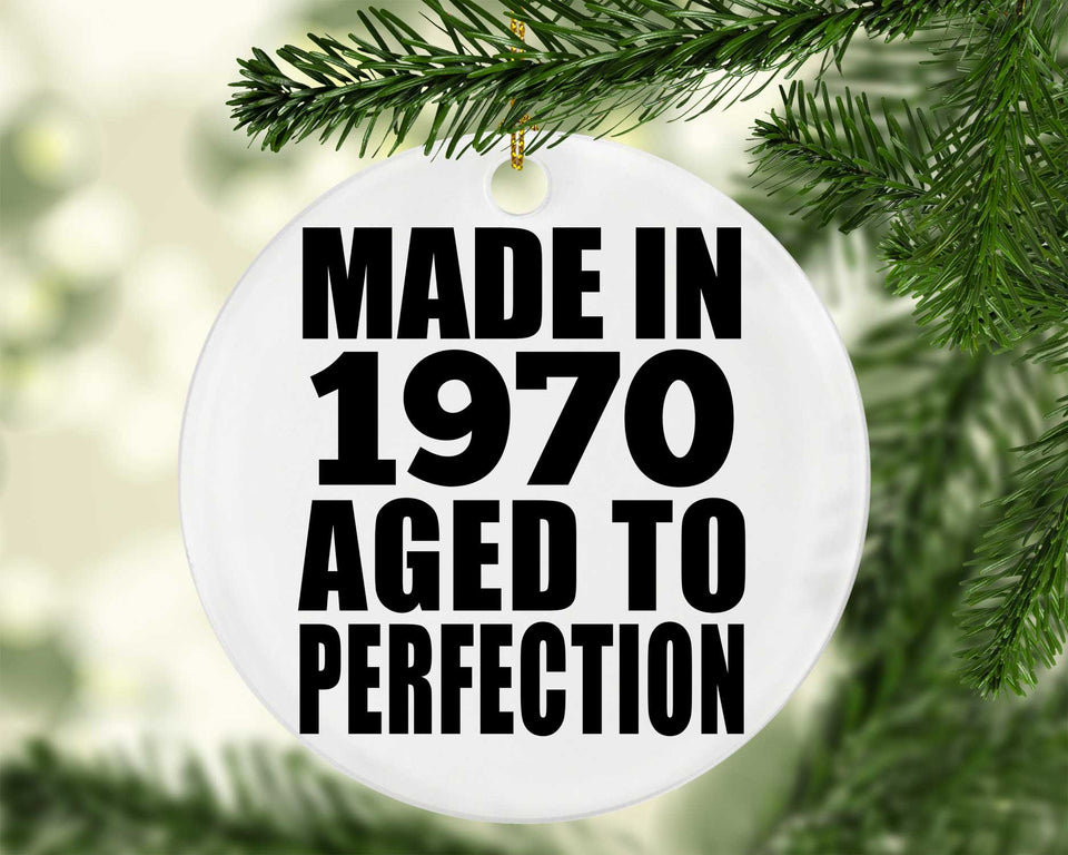 54th Birthday Made In 1970 Aged to Perfection - Circle Ornament