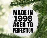 26th Birthday Made In 1998 Aged to Perfection - Circle Ornament