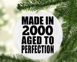 24th Birthday Made In 2000 Aged to Perfection - Circle Ornament