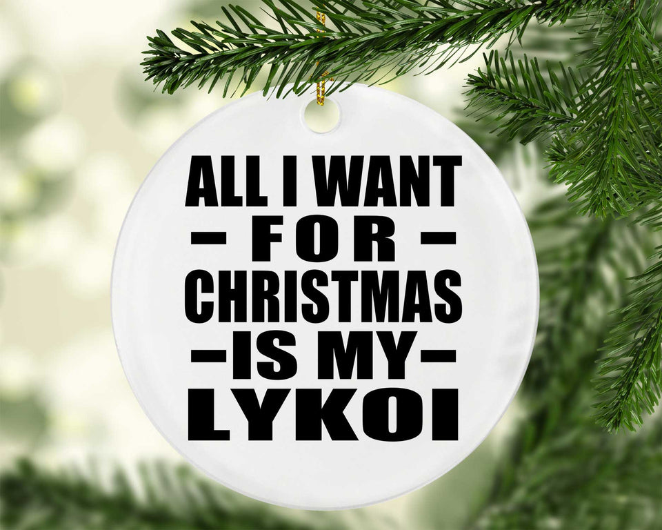 All I Want For Christmas Is My Lykoi - Circle Ornament