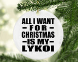 All I Want For Christmas Is My Lykoi - Circle Ornament