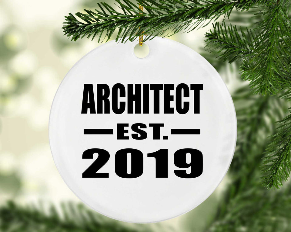 Architect Established EST. 2019 - Circle Ornament
