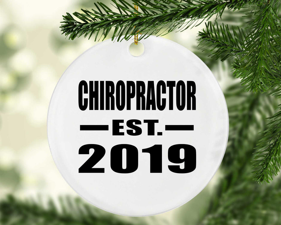 Chiropractor Established EST. 2019 - Circle Ornament