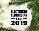 Electrical Technician Established EST. 2019 - Circle Ornament