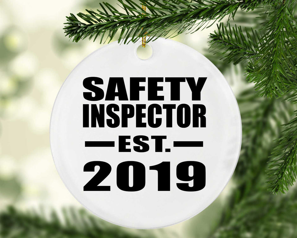 Safety Inspector Established EST. 2019 - Circle Ornament