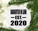 Daughter In Law Established EST. 2020 - Circle Ornament
