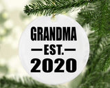 Grandma Established EST. 2020 - Circle Ornament