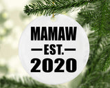 Mamaw Established EST. 2020 - Circle Ornament