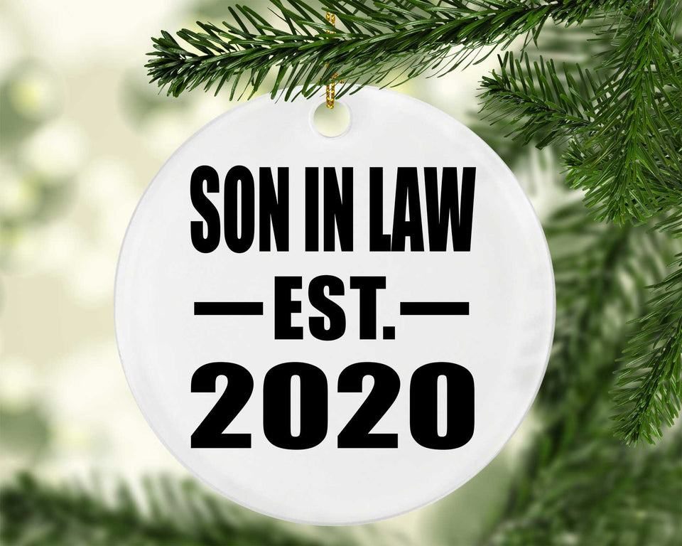 Son In Law Established EST. 2020 - Circle Ornament