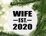 Wife Established EST. 2020 - Circle Ornament