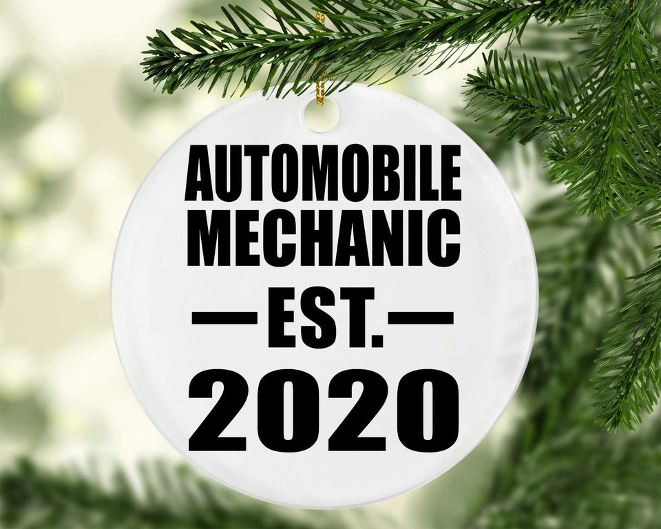 Automobile Mechanic Established EST. 2020 - Circle Ornament
