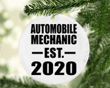 Automobile Mechanic Established EST. 2020 - Circle Ornament