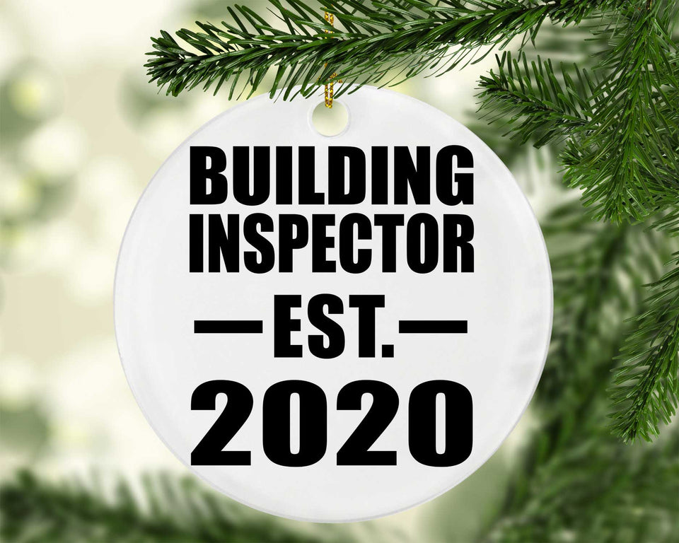 Building Inspector Established EST. 2020 - Circle Ornament