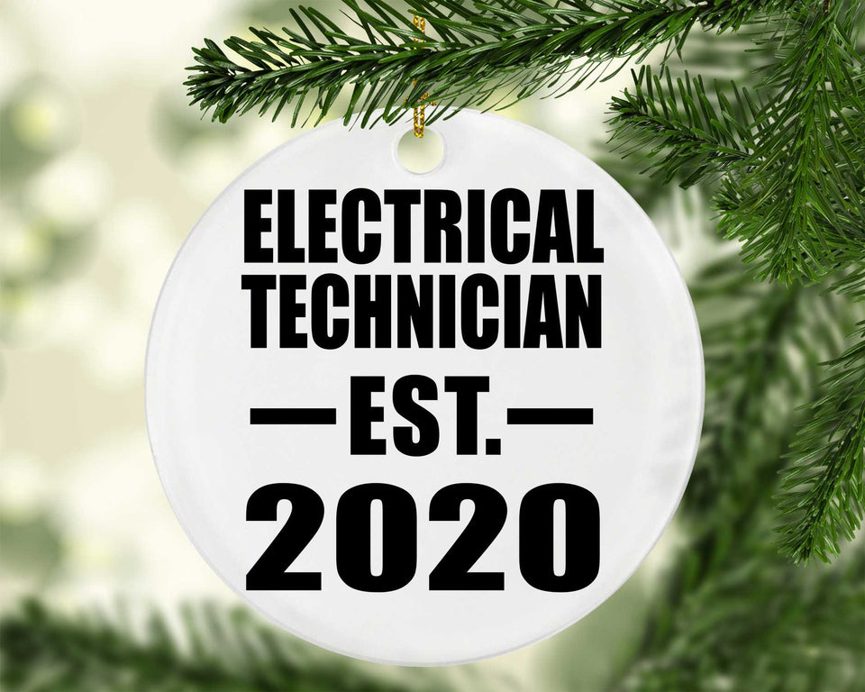 Electrical Technician Established EST. 2020 - Circle Ornament