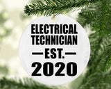 Electrical Technician Established EST. 2020 - Circle Ornament